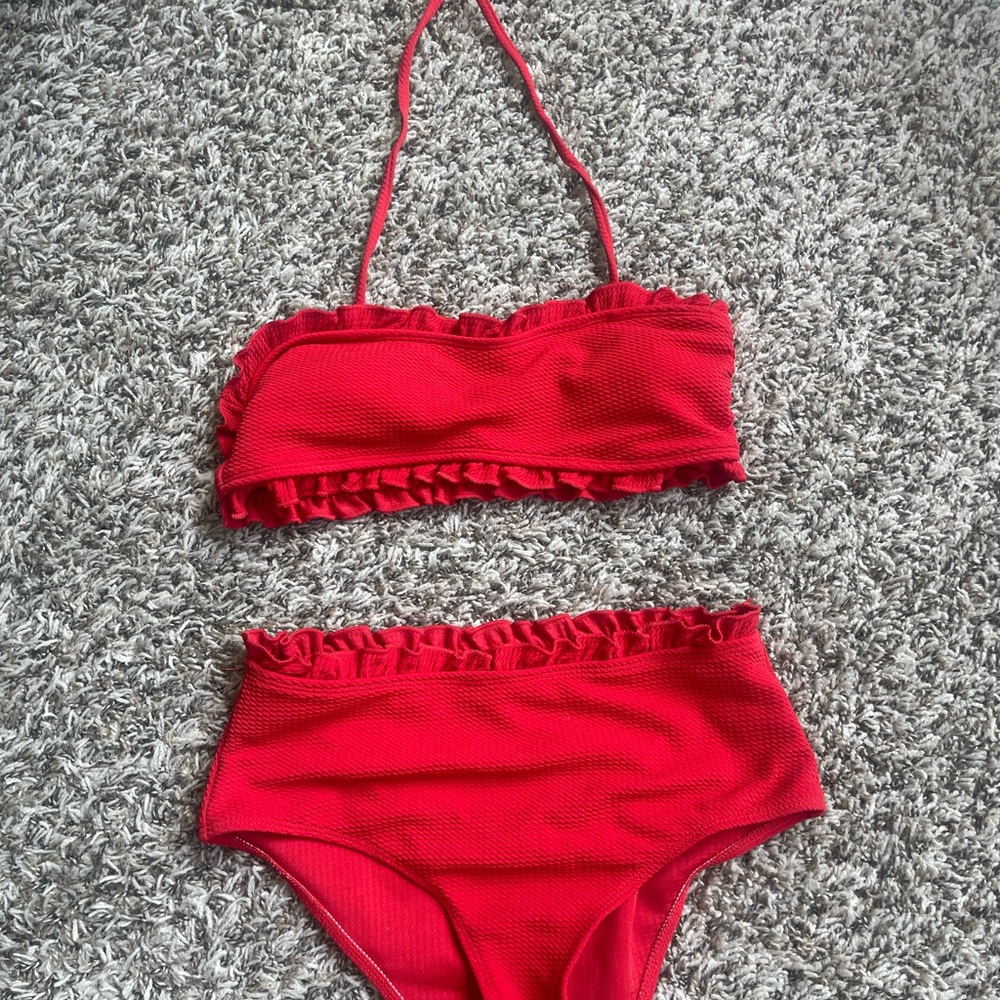 SHEIN Vibrant Red Swimwear